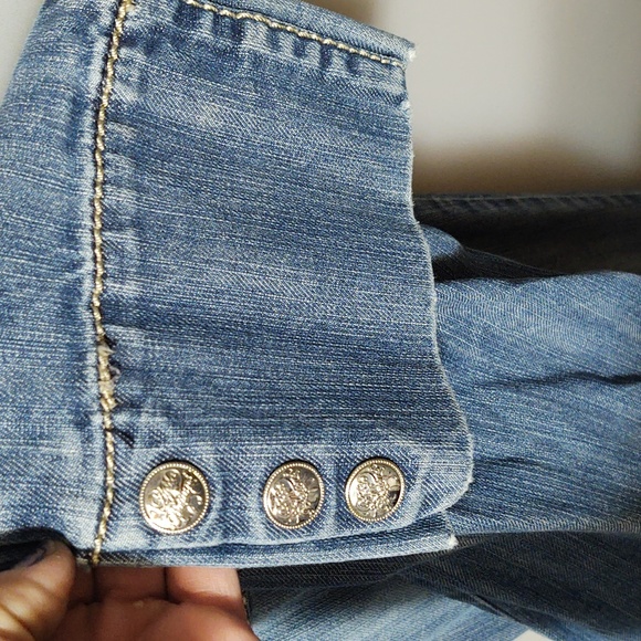 Vintage Apple Bottom Jeans Size 9/10, 32" inseam - Picture 7 of 12